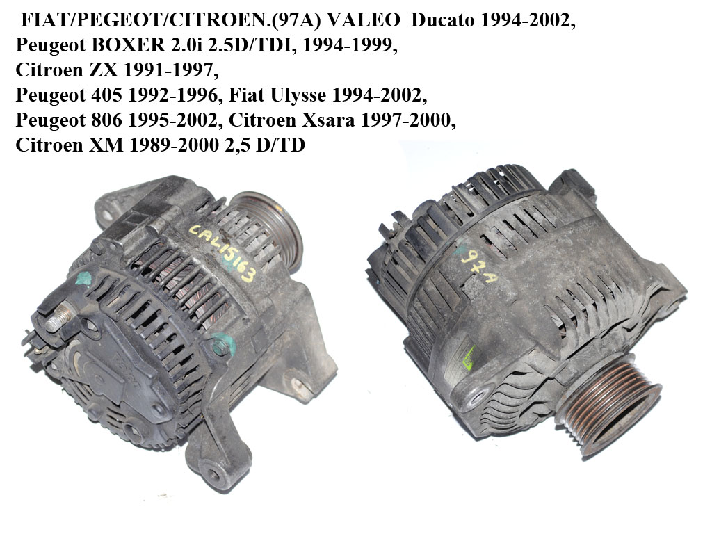 CA825IR FIAT/PEGEOT/CITROEN.(97A) VALEO Ducato 1994-2002, Peugeot BOXER 2.0i 2.5D/TDI, 1994-1999, Citroen ZX 1991-1997,
