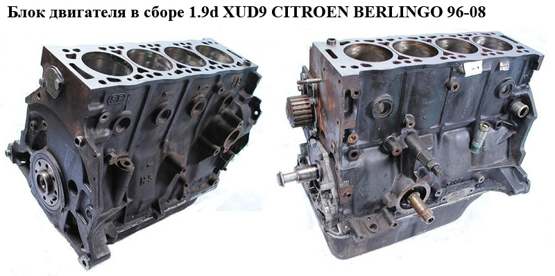 Блок двигателя в сборе 1.9d XUD9 CITROEN BERLINGO 96-08 (СИТРОЕН БЕРЛИНГО) (D9B XUD9AL, XUD9AU, D9B, XUD9AL)
