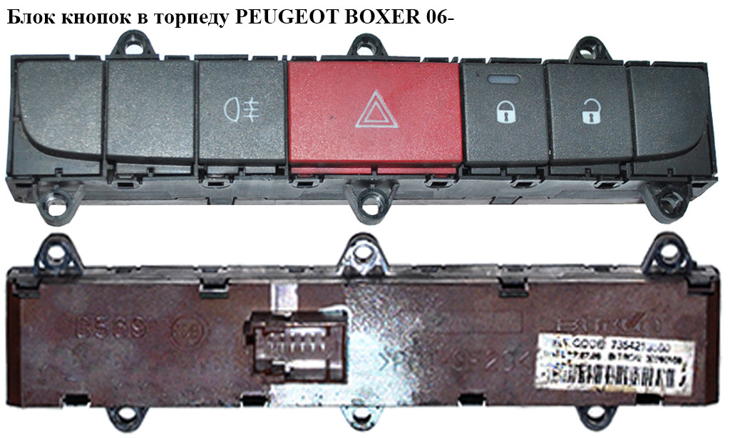 Блок кнопок в торпеду PEUGEOT BOXER 06- (ПЕЖО БОКСЕР) (7354213580)