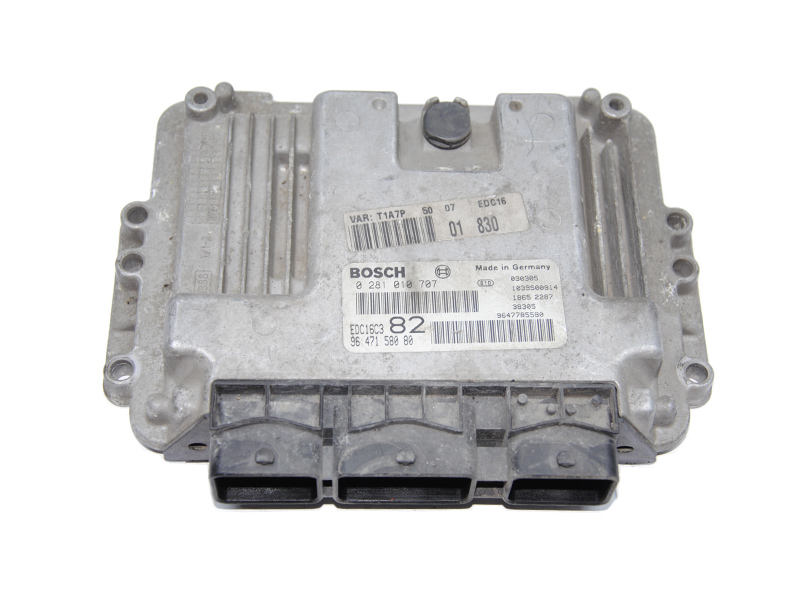 Блок управления двигателем 1.4HDI PEUGEOT 206 98-05 (ПЕЖО 206) (0281010707, 9647158080, 9647785580, 9647785780,