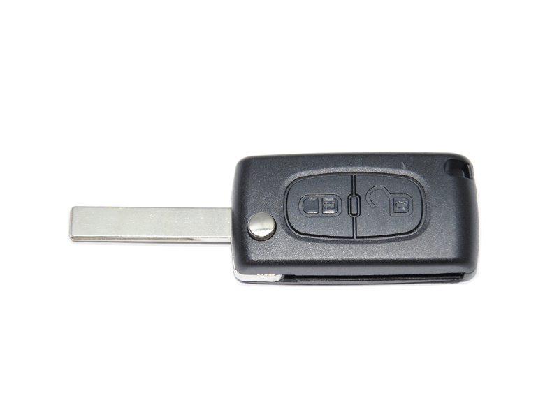 Корпус ключа 2 кнопки без емблеми + лезо (Новий) PEUGEOT 207 2006-2015 (ПЕЖО 207) (CE0536)