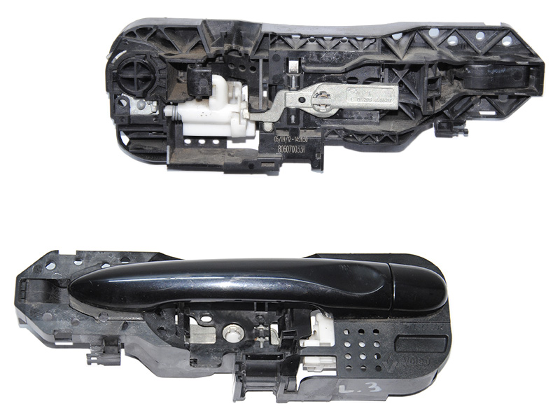 Ручка дверей зовнішня задня ліва RENAULT SCENIC 09-15 (РЕНО СЦЕНІК) (806070033R, 806B03759R, 808400004R)
