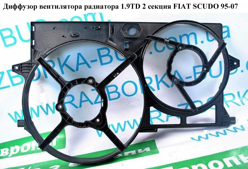 Дифузор вентилятора радіатора 1.9TD 1.9D (DW8) 2секц. FIAT SCUDO 95-07 (ФІАТ СКУДО) (1308J1, 1308.J1)