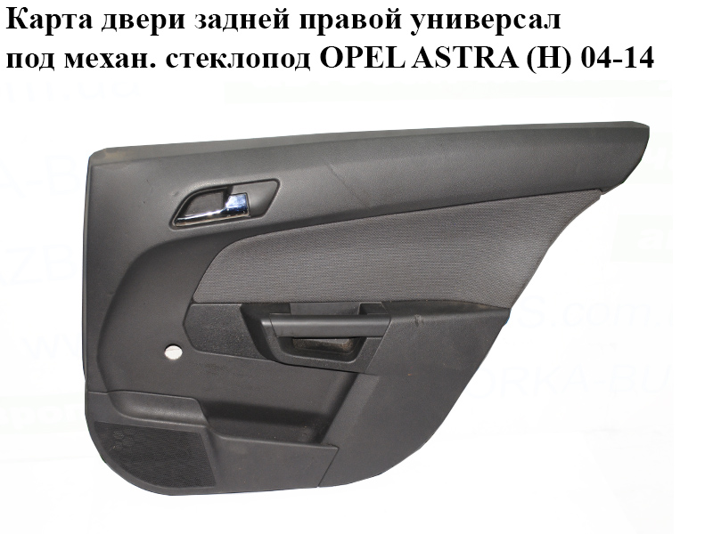 Карта дверей задньої правої універсал під механ. склопідіймач OPEL ASTRA (H) 04-14 (ОПЕЛЬ АСТРА H) (13167261, 13121754)