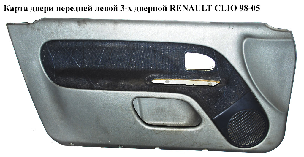 Карта дверей передньої лівої 3-х двер. RENAULT CLIO 98-05 (РЕНО КЛІО) (7700411378, 7700411390, 7700433537, 8200101488)