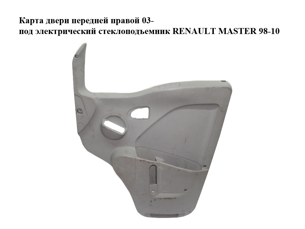 Карта двери передней правой 03- под электрический стеклоподъемник RENAULT MASTER 98-10 (РЕНО МАСТЕР) (8200206661)