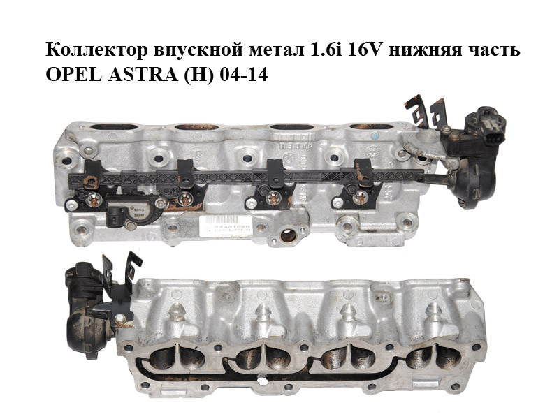 Колектор впускний метал 1.6i 16V нижня частина OPEL ASTRA (H) 04-14 (ОПЕЛЬ АСТРА H) (24431920)