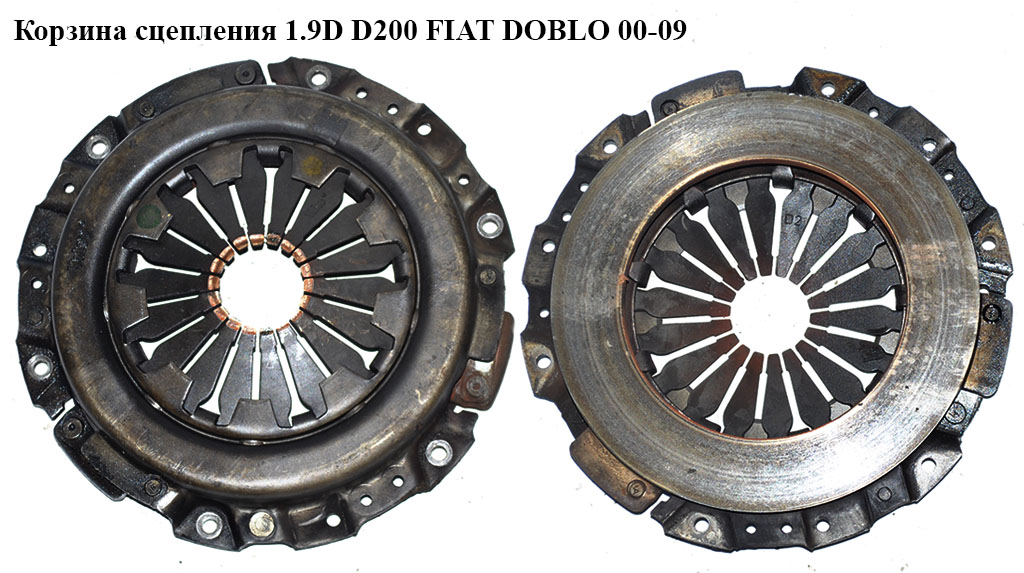 Корзина сцепления 1.9D D200 Valeo FIAT DOBLO 00-09 (ФИАТ ДОБЛО) (821460)
