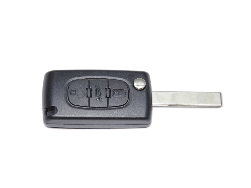 Корпус ключа 3 кнопки + лезо (Новий) PEUGEOT 5008 09-16 (ПЕЖО 5008) (CE0523)