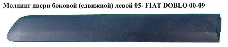 Молдинг дверей бічних (зсувних) лівих 05- FIAT DOBLO 00-09 (ФІАТ ДОБЛО) (735388384)