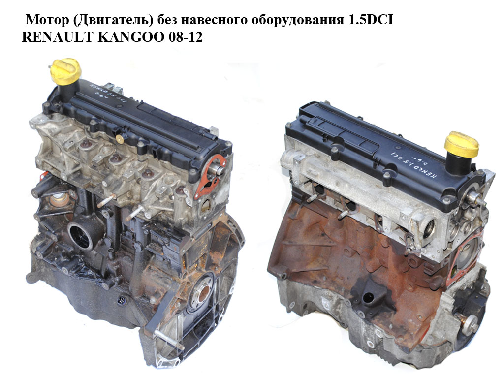 Мотор (Двигун) без навісного обладнання 1.5DCI RENAULT KANGOO 08-12 (РЕНО КАНГО) (K9K800, K9K 800, K9K)