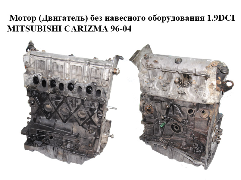 Мотор (Двигун) без навісного обладнання 1.9DCI MITSUBISHI CARIZMA 96-04 (МИТСУБИСИ КАРИЗМА) (F9Q204, F9Q2)