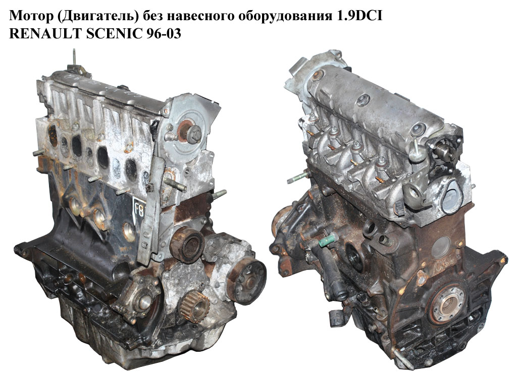 Мотор (Двигун) без навісного обладнання 1.9DCI RENAULT SCENIC 96-03 (РЕНО СЦЕНІК) (F9Q 732, F9Q732)