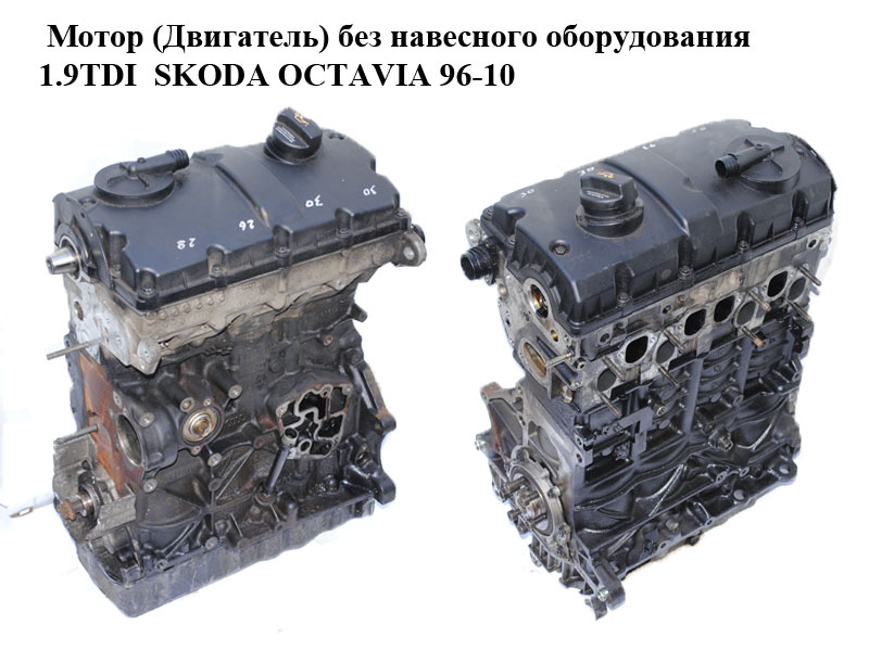Мотор (Двигун) без навісного обладнання 1.9TDI SKODA OCTAVIA 96-10 (ШКОДА ОКТАВІЯ) (AXR)