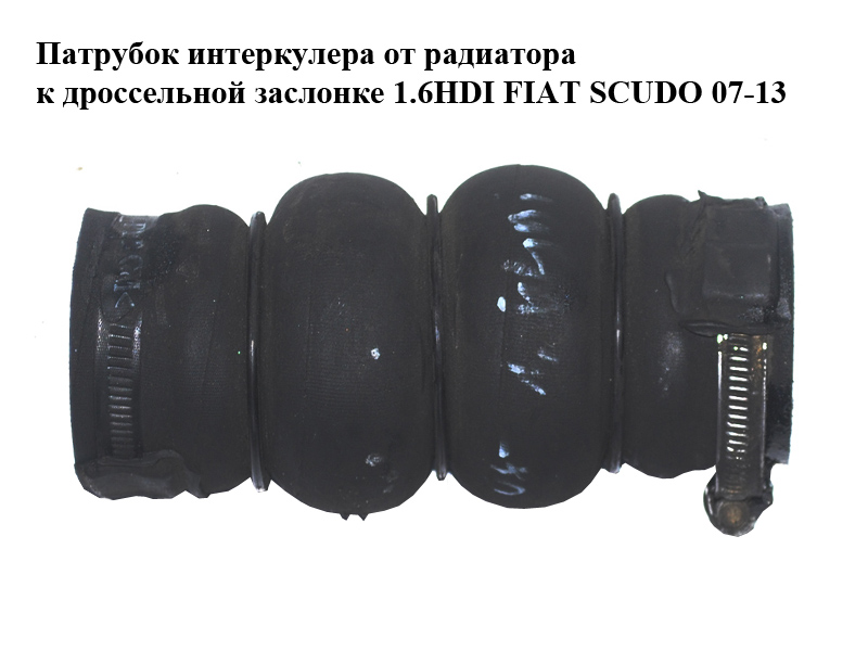 Патрубок інтеркулера від радіатора до дросельної заслінки 1.6HDI FIAT SCUDO 07-13 (ФІАТ СКУДО) (9684994080)