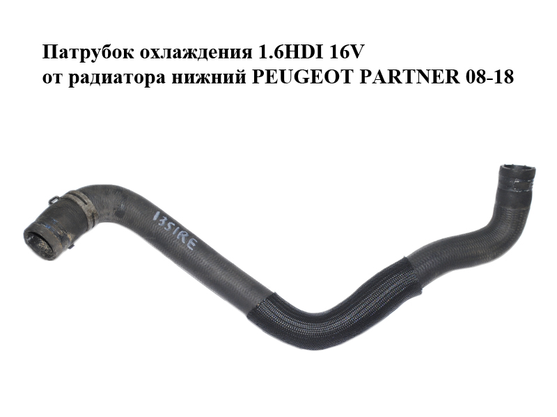 Патрубок охолодження 1.6HDI 16V від радіатора нижній PEUGEOT PARTNER 08-18 (ПЕЖО ПАРТНЕР) (1351RE)