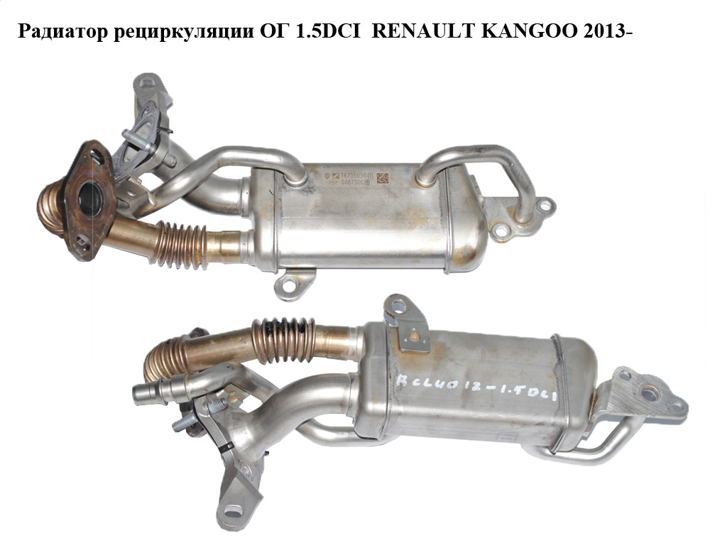 Радиатор рециркуляции ОГ 1.5DCI RENAULT KANGOO 2013- (РЕНО КАНГО) (147350364R)