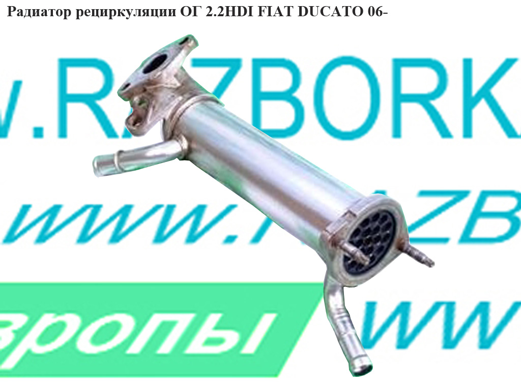 Радиатор рециркуляции ОГ 2.2HDI FIAT DUCATO 06- (ФИАТ ДУКАТО) (6C1Q-9F464-AF, 9659695080, 1372416, 1456893, 1683527, 6C1Q9F464AF, 6C1Q-9F464-AD, 6C1Q-9F464-AЕ, 6C1Q9F464AЕ, 6C1Q9F464AD, 1618R4, 1618.R4)