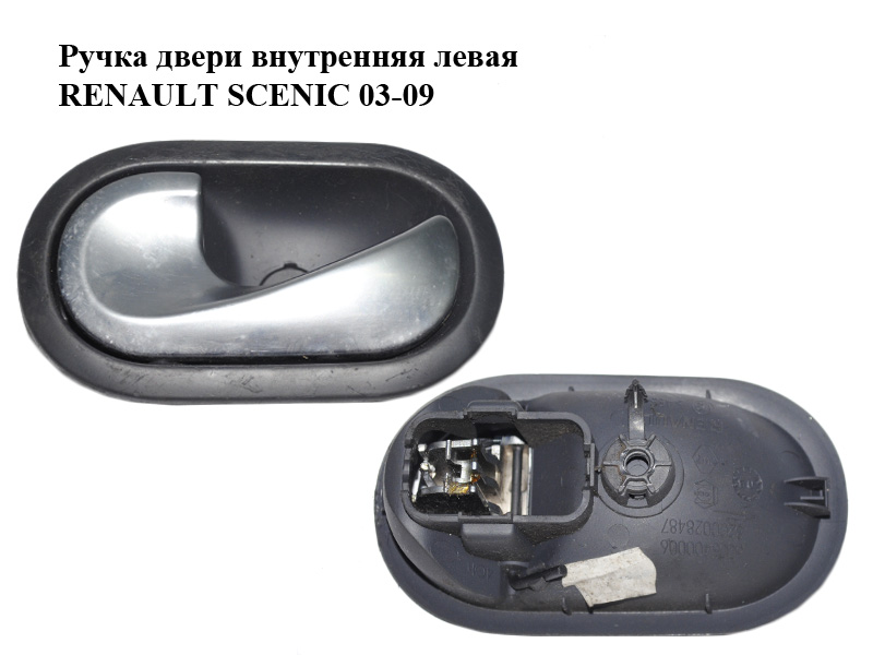 Ручка двери внутренняя левая RENAULT SCENIC 03-09 (РЕНО СЦЕНИК) (8200028487, 5005400006)