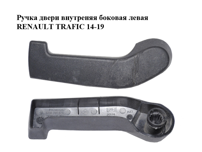 Ручка двери внутреняя боковая левая RENAULT TRAFIC 14-19 (РЕНО ТРАФИК) (8200766676, 8200766676)