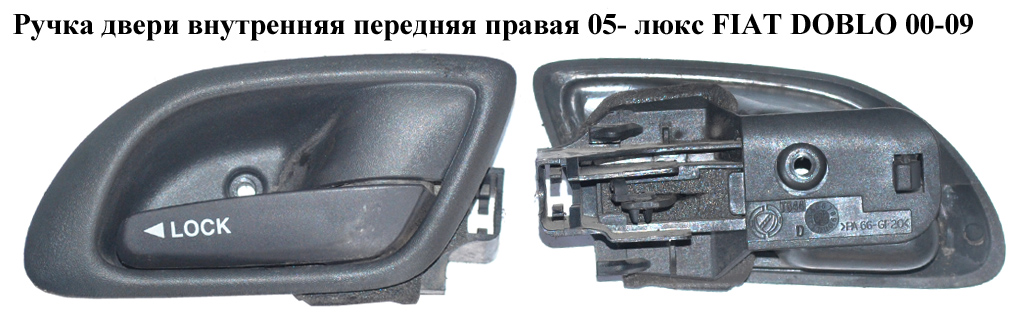 Ручка двери внутреняя передняя правая 05- люкс FIAT DOBLO 00-09 (ФИАТ ДОБЛО) (735419645, 735396788)
