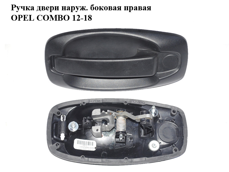 Ручка дверей зовн. бокова права OPEL COMBO 12-18 (ОПЕЛЬ КОМБО 12-18) (735545496)