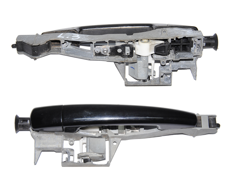 Ручка двери наружняя задняя левая PEUGEOT 3008 09-16 (ПЕЖО 3008) (9109A7, 9101KH, 9684560080, 9684561477, 9686142477, 9684561577, 9686142577, 9684561777)