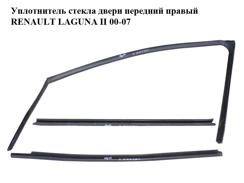 Ущільнювач скла дверей передній правий RENAULT LAGUNA II 00-07 (РЕНО ЛАГУНА) (7701206473)