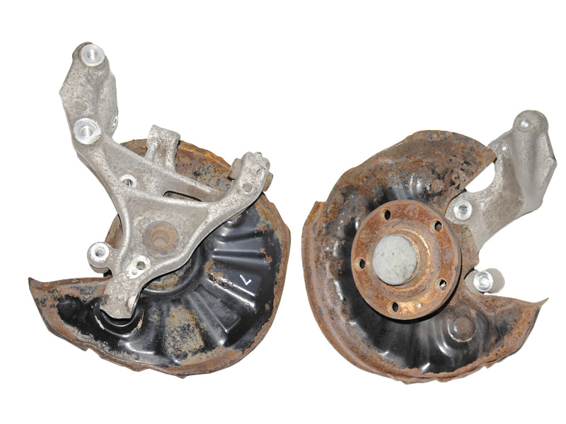 Цапфа задняя левая со ступицей под ABS VOLKSWAGEN PASSAT B8 14-23 (ФОЛЬКСВАГЕН ПАСCАТ B8) (3Q0505435L, 3G0598611)