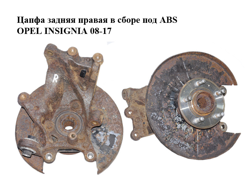 Цапфа задня права в зборі під ABS OPEL INSIGNIA 08-17 (ОПЕЛЬ ИНСИГНИЯ) (13237936, 13507374)