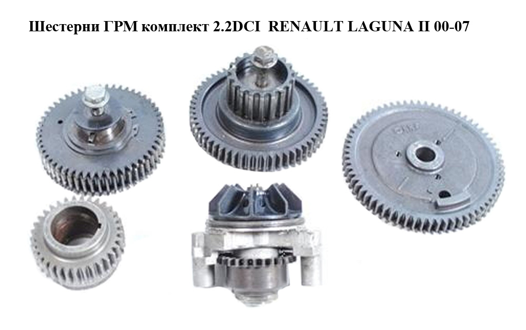 Шестерні ГРМ комплект 2.2DCI RENAULT LAGUNA II 00-07 (РЕНО ЛАГУНА) (8200810829, 9201583, 4506106, 4416059, 4506101,