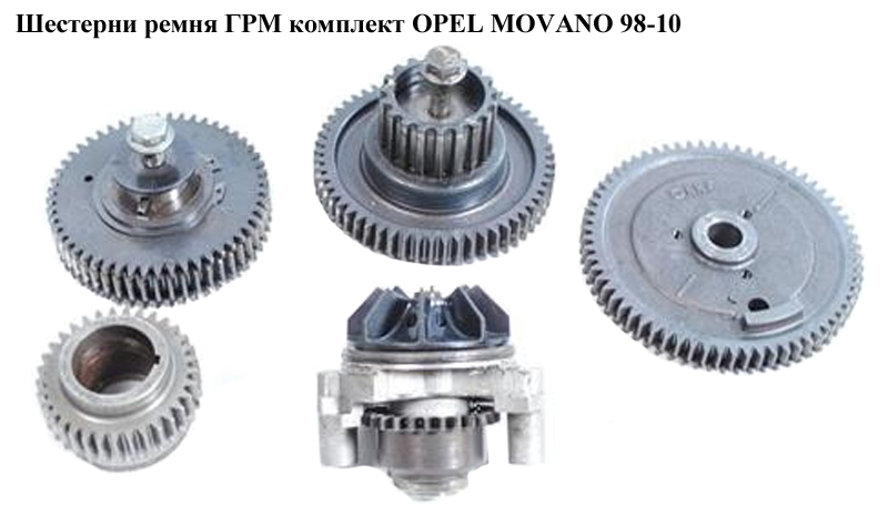 Шестерні ременя ГРМ комплект OPEL MOVANO 98-10 (ОПЕЛЬ МОВАНО) (8200810829, 9201583, 4506106, 4416059, 4506101,